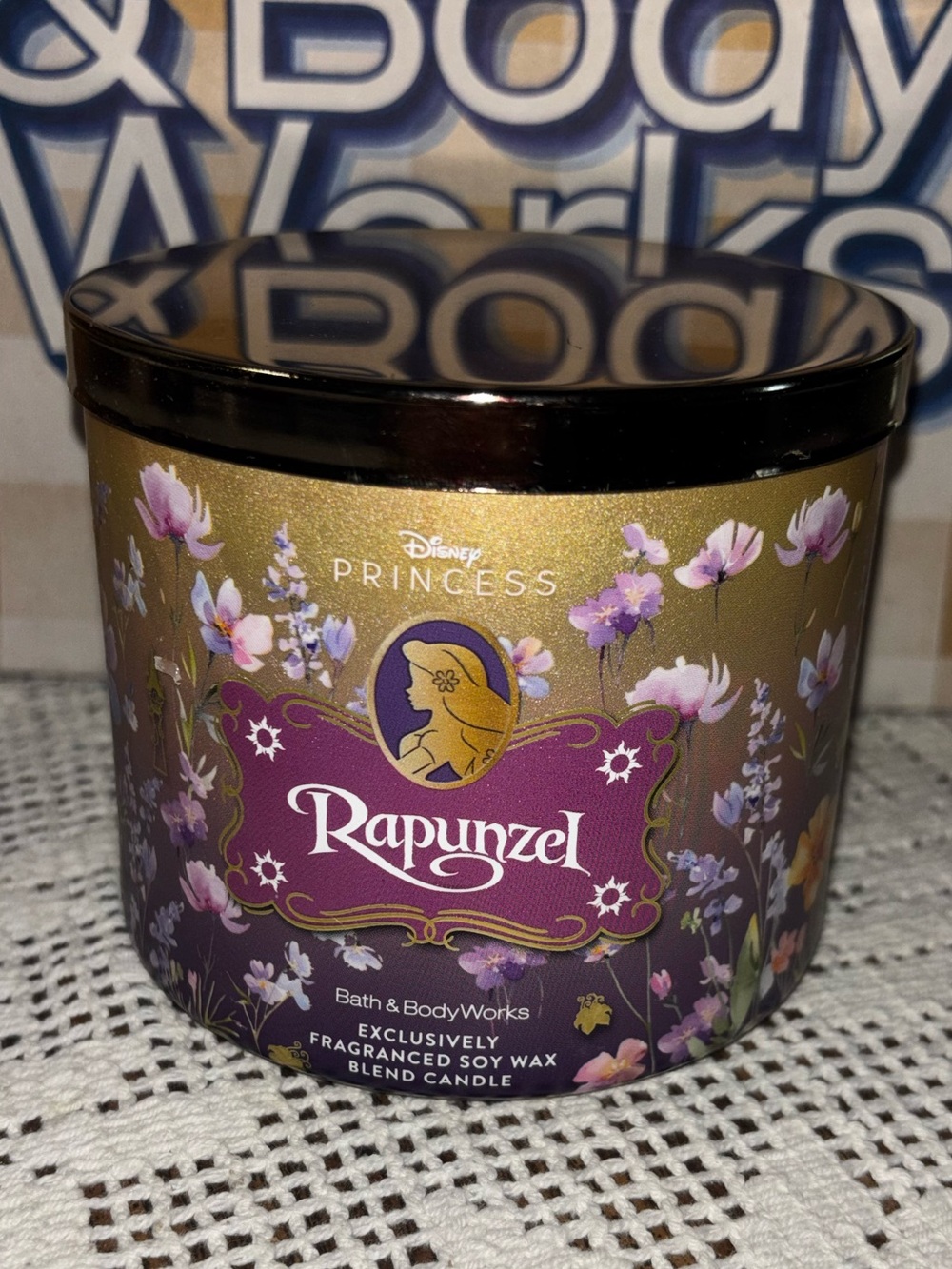 (2026) Bath & Body Works Rapunzel Scented Candle - Purple & Gold